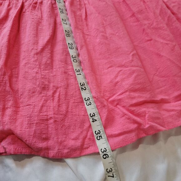 Fancy Inn Womens Knee Length Dress Size Medium‎ Pink Tiered Boho Cottagecore - Picture 5 of 7